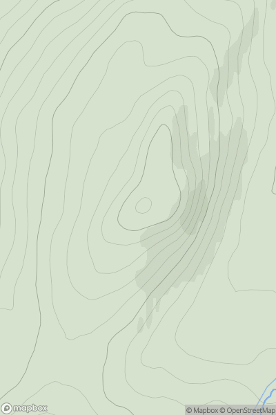Thumbnail image for Carn Mor [Glen Albyn and the Monadh Liath] showing contour plot for surrounding peak